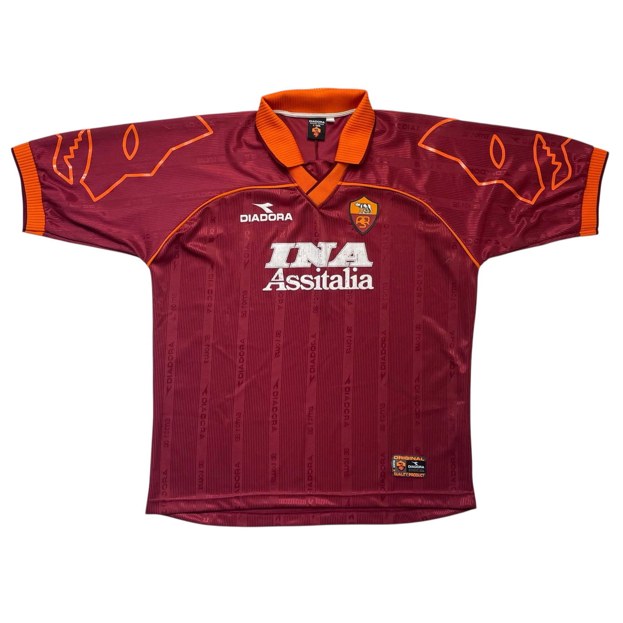 ROMA 1999/00 HOME FOOTBALL SHIRT (XXL)