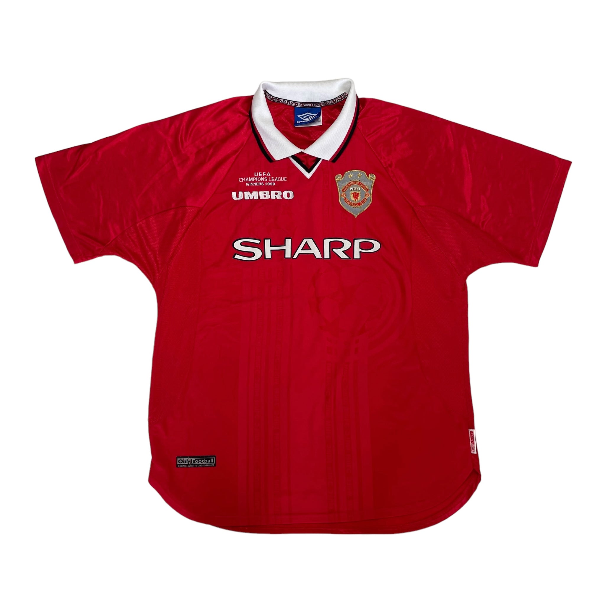 MANCHESTER UNITED 1999/00 CHAMPIONS LEAGUE HOME FOOTBALL SHIRT (XL)