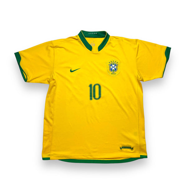 BRAZIL 2006/08 HOME FOOTBALL SHIRT ‘RONALDINHO #10’ (XL)
