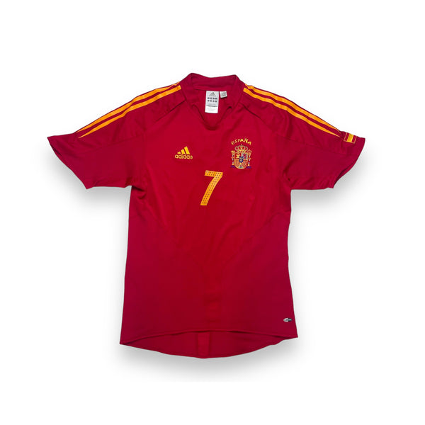 SPAIN 2004/06 HOME FOOTBALL SHIRT ‘RAUL #7’ (S)