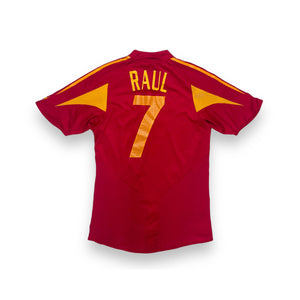 SPAIN 2004/06 HOME FOOTBALL SHIRT ‘RAUL #7’ (S)