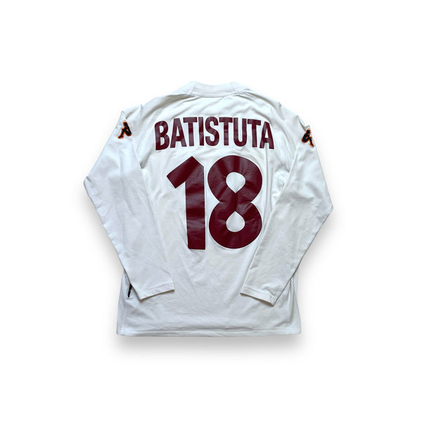 ROMA 2000/01 AWAY LONG SLEEVE FOOTBALL SHIRT ‘BATISTUTA #18’ (S)