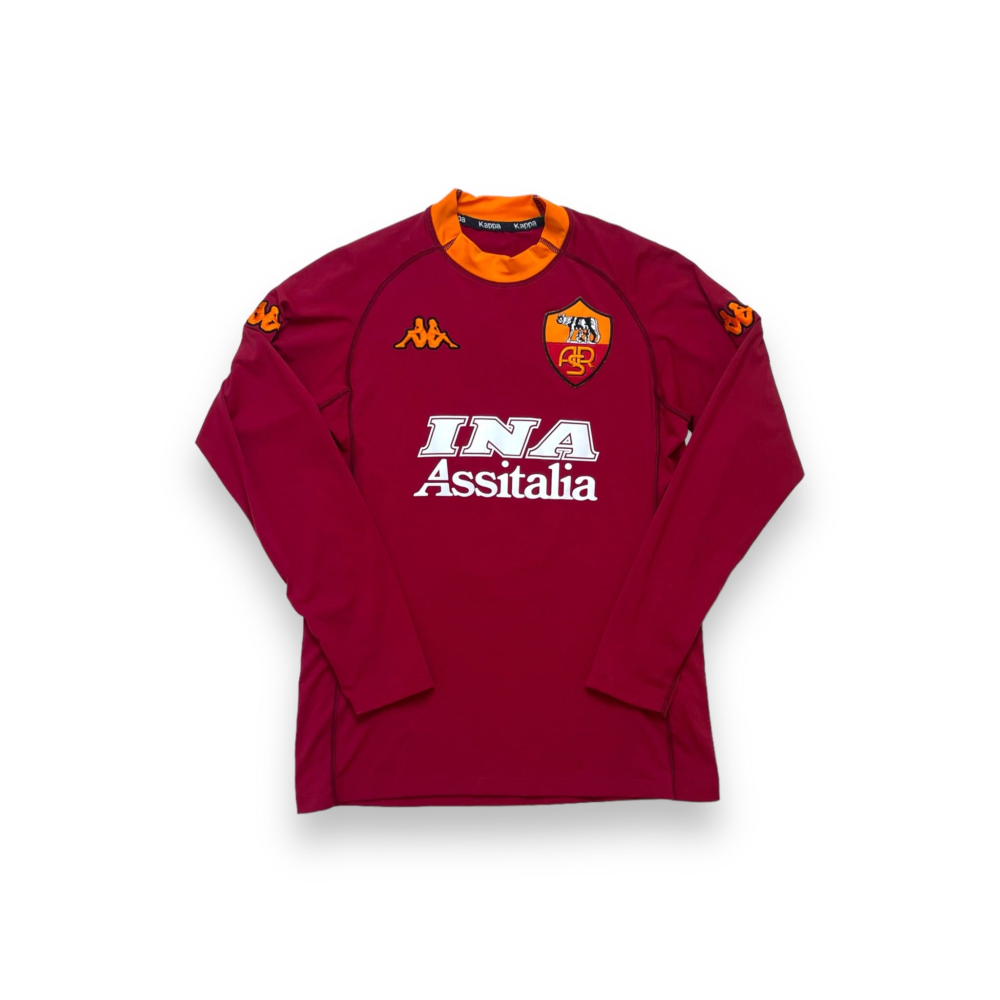 ROMA 2000/01 HOME LONG SLEEVE FOOTBALL SHIRT 'NAKATA #8' (S