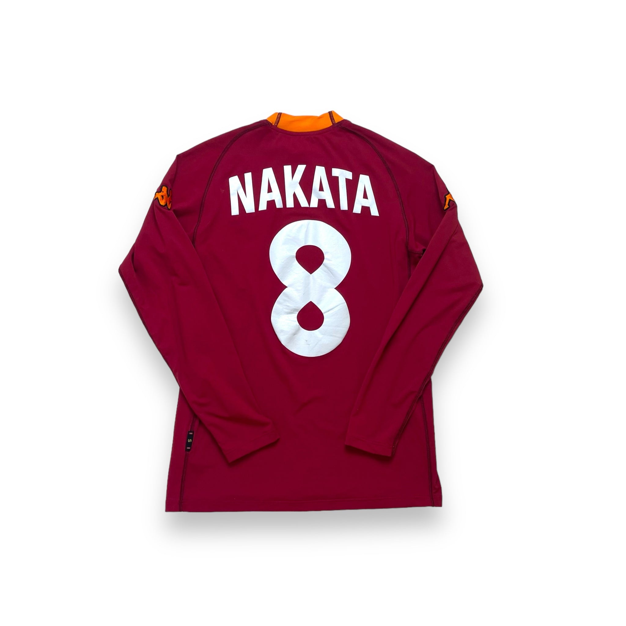 ROMA 2000/01 HOME LONG SLEEVE FOOTBALL SHIRT ‘NAKATA #8’ (S)