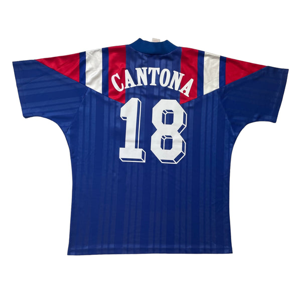 FRANCE 1992/94 HOME FOOTBALL SHIRT ‘CANTONA #18 (XL)