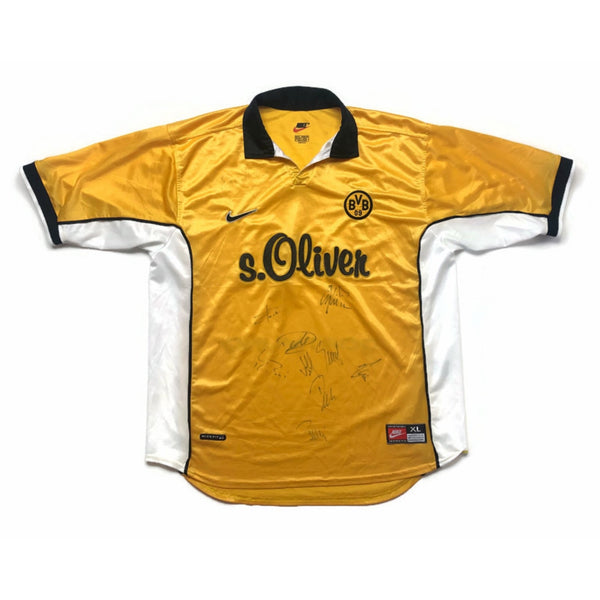 BORUSSIA DORTMUND 1998/00 HOME FOOTBALL SHIRT ‘SIGNED’ (XL)