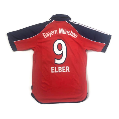 BAYERN MUNICH 1999/01 HOME FOOTBALL SHIRT ‘ELBER #9’ (S)