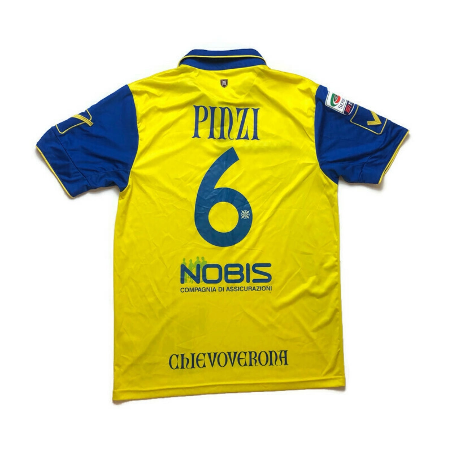 CHIEVO VERONA 2015/16 HOME FOOTBALL SHIRT ‘PINZI #6’ (XL)