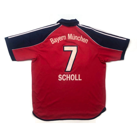 BAYERN MUNICH 1999/01 HOME FOOTBALL SHIRT ‘SCHOLL #7’ (XL)