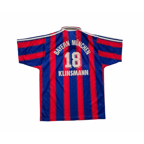 BAYERN MUNICH 1995/97 HOME FOOTBALL SHIRT 'KLINSMANN #18' (S)