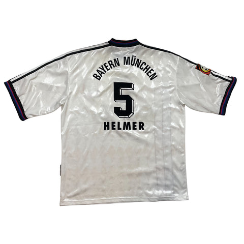 BAYERN MUNICH 1995/96 AWAY FOOTBALL SHIRT ‘HELMER #5’ (XL)