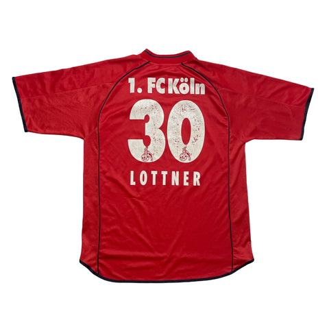 FC KOLN 2001/02 HOME SIGNED FOOTBALL SHIRT ‘LOTTNER #30’ (XL)