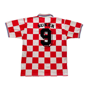 CROATIA 1996/98 HOME FOOTBALL SHIRT ‘SUKER #9’ (L)