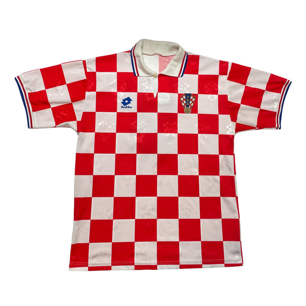 CROATIA 1996/98 HOME FOOTBALL SHIRT ‘SUKER #9’ (L)