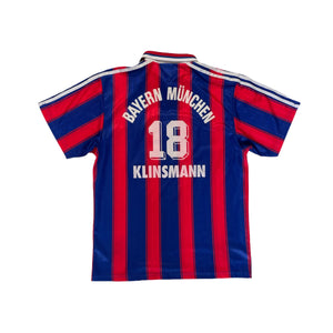 BAYERN MUNICH 1995/97 HOME FOOTBALL SHIRT 'KLINSMANN #18' (S)