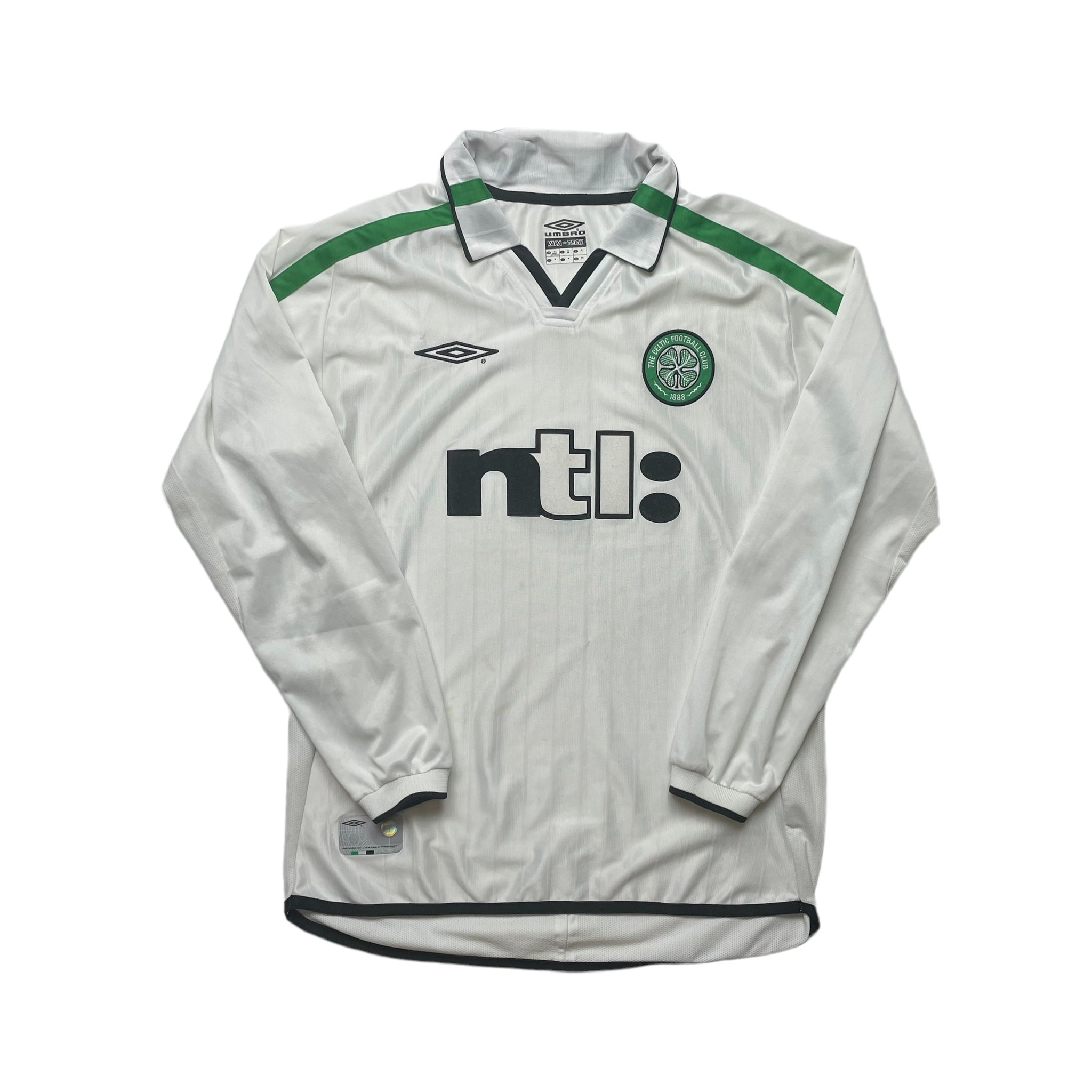 Football Shirts Long Sleeve Celtic Top CELTIC 2001/02 AWAY LONG